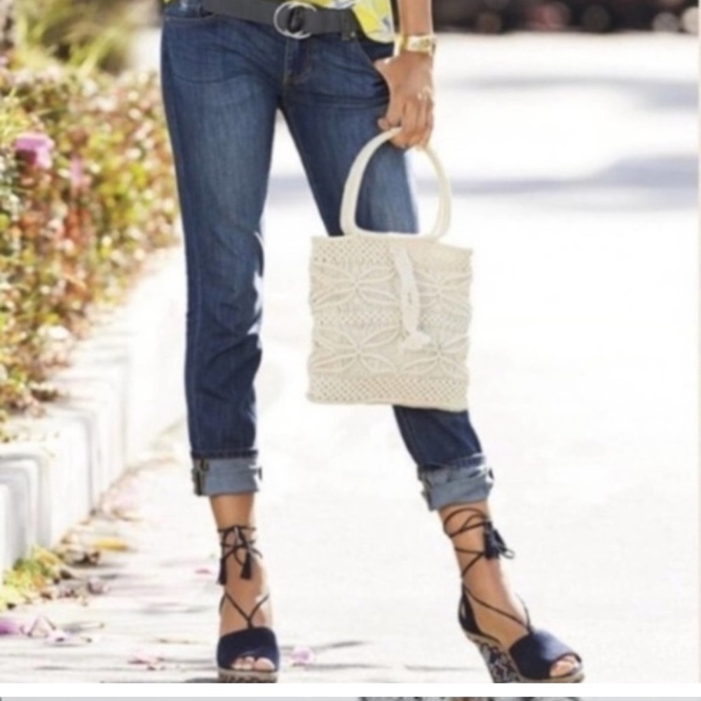NWT CAbi twisted seam boyfriend jean